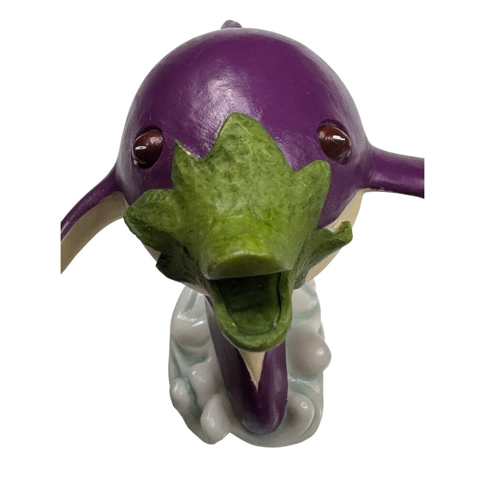 Enesco Home Grown 2007 Eggplant Purple Porpoise #4008129 Resin Retired Rare Gift - Picture 2 of 13